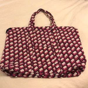 DVF pink printed tote